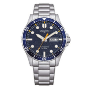 Vagary Aqua G.Matic 40mm IX3-319-73 - cassa e bracciale acciaio - quadrante e ghiera blu - datario